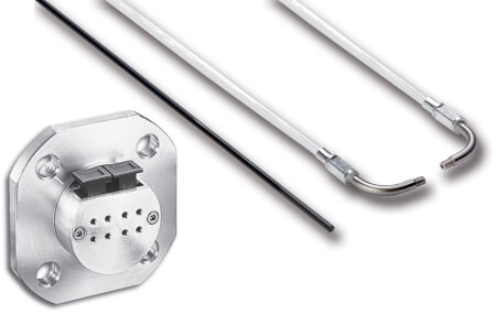 Vacuum resistant fiber sensor heads